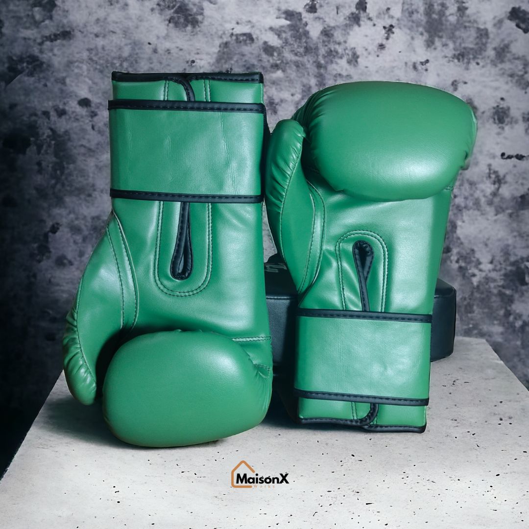 Green Spade Leather Boxing Gloves