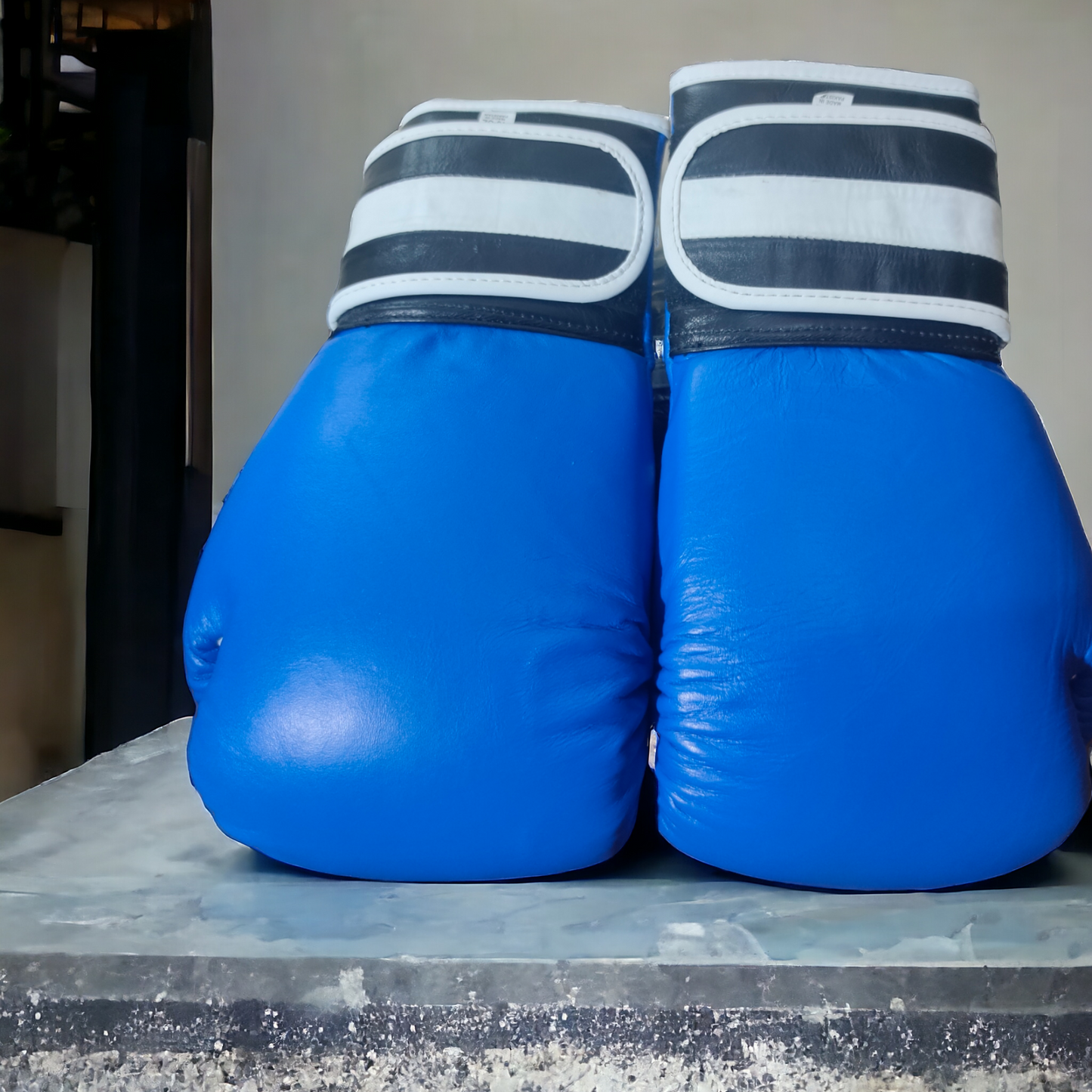 Blue IronFist Leather Boxing Gloves