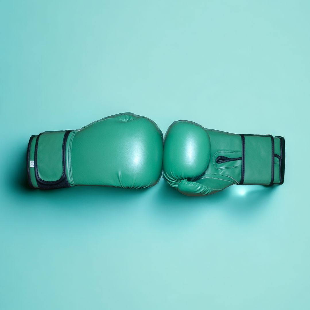Green Spade Leather Boxing Gloves