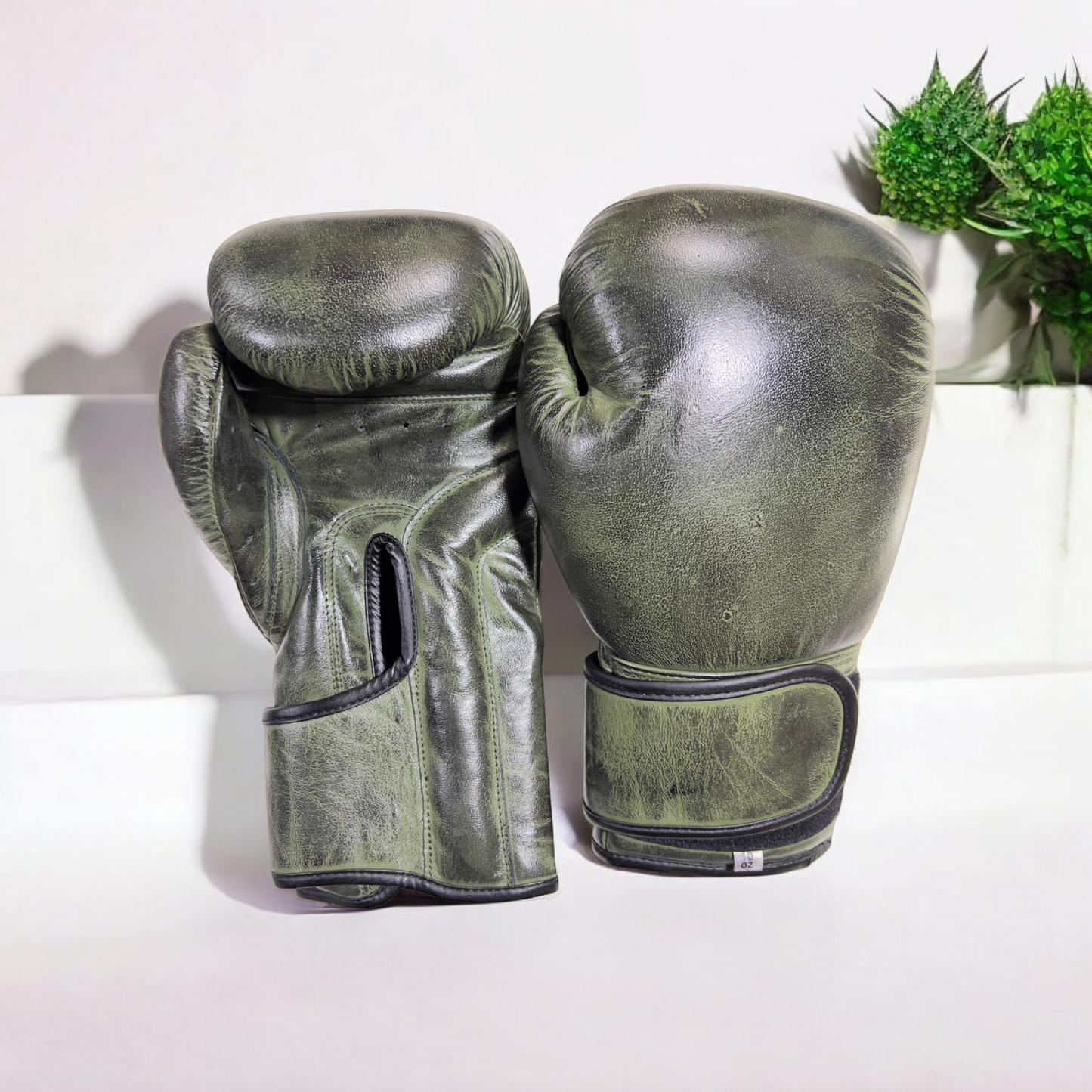 Green spade Leather Boxing Gloves (Vintage Version)