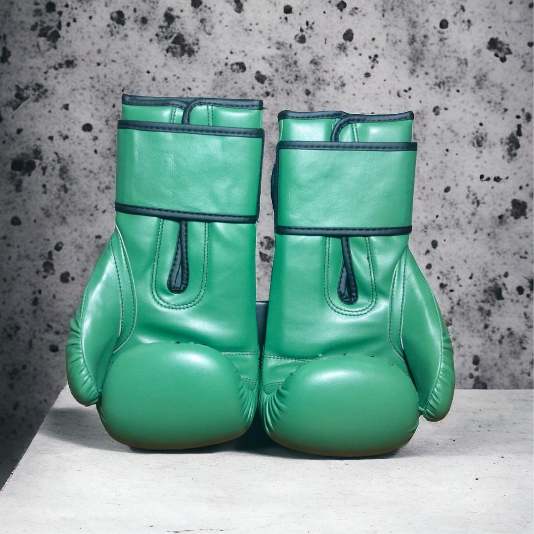 Green Spade Leather Boxing Gloves