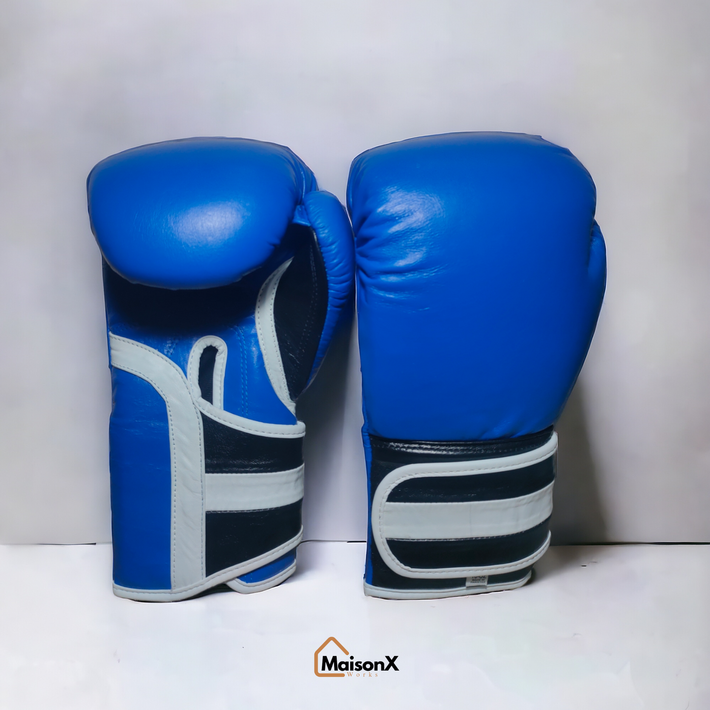 Blue IronFist Leather Boxing Gloves