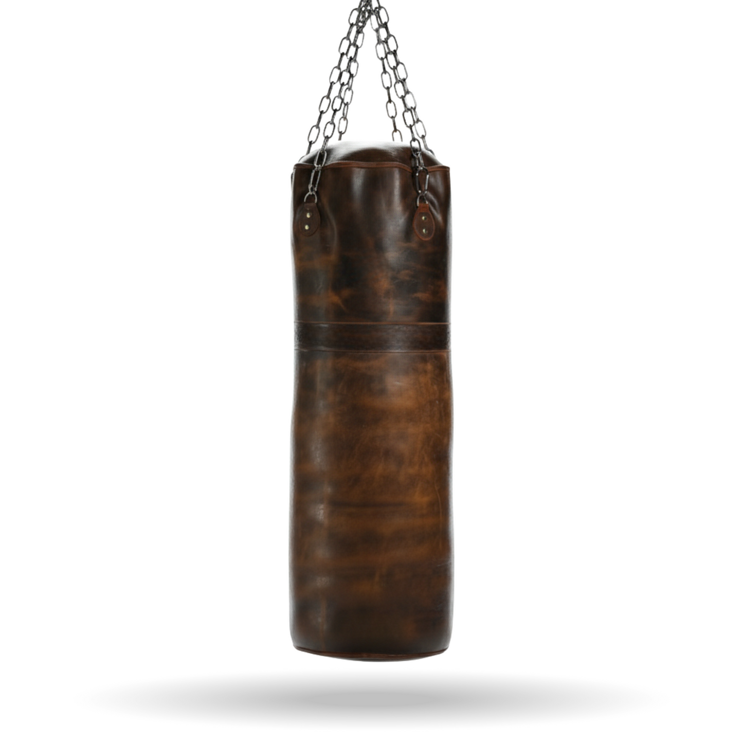 aesthetic vintage leather punching bag for home gym and decor purpose. with dual tone color. the heavy bag with everlast and rdx like ppunching bag. best punching bag ever. very unique punching bag