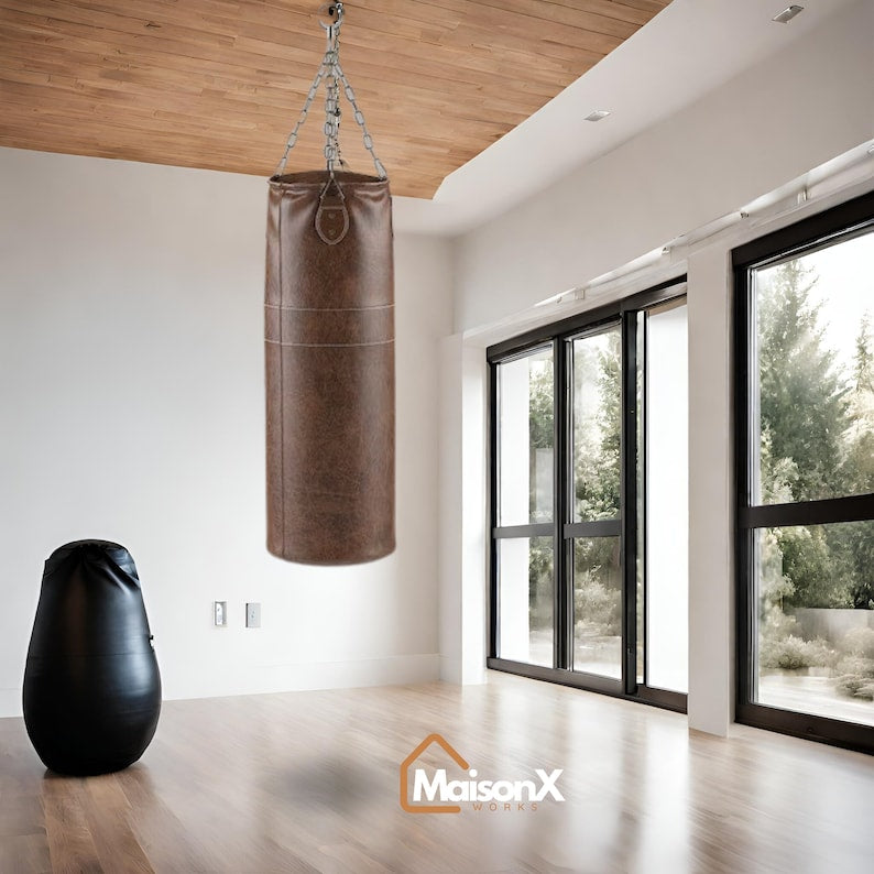 Muay Thai & Kickboxing Leather Punching Bag – Premium Combat Sports Equipment