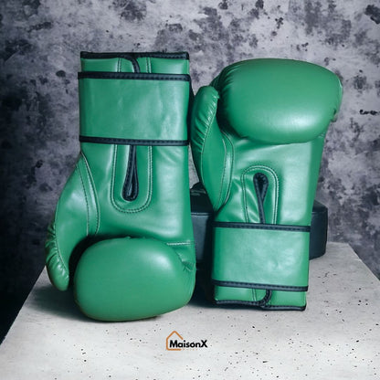 Green Spade Leather Boxing Gloves