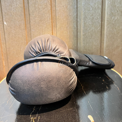 Dark lava leather hybrid gloves - MMA hybrid gloves