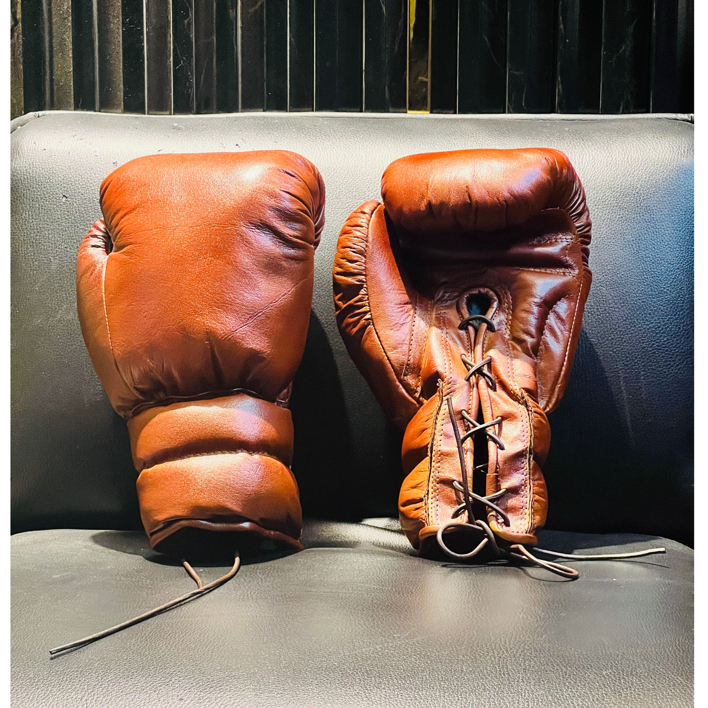 Antique Leather Boxing Gloves ( for souvenir and decor purpose )