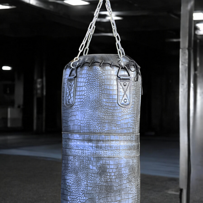 crocodile skin leather punching bag
