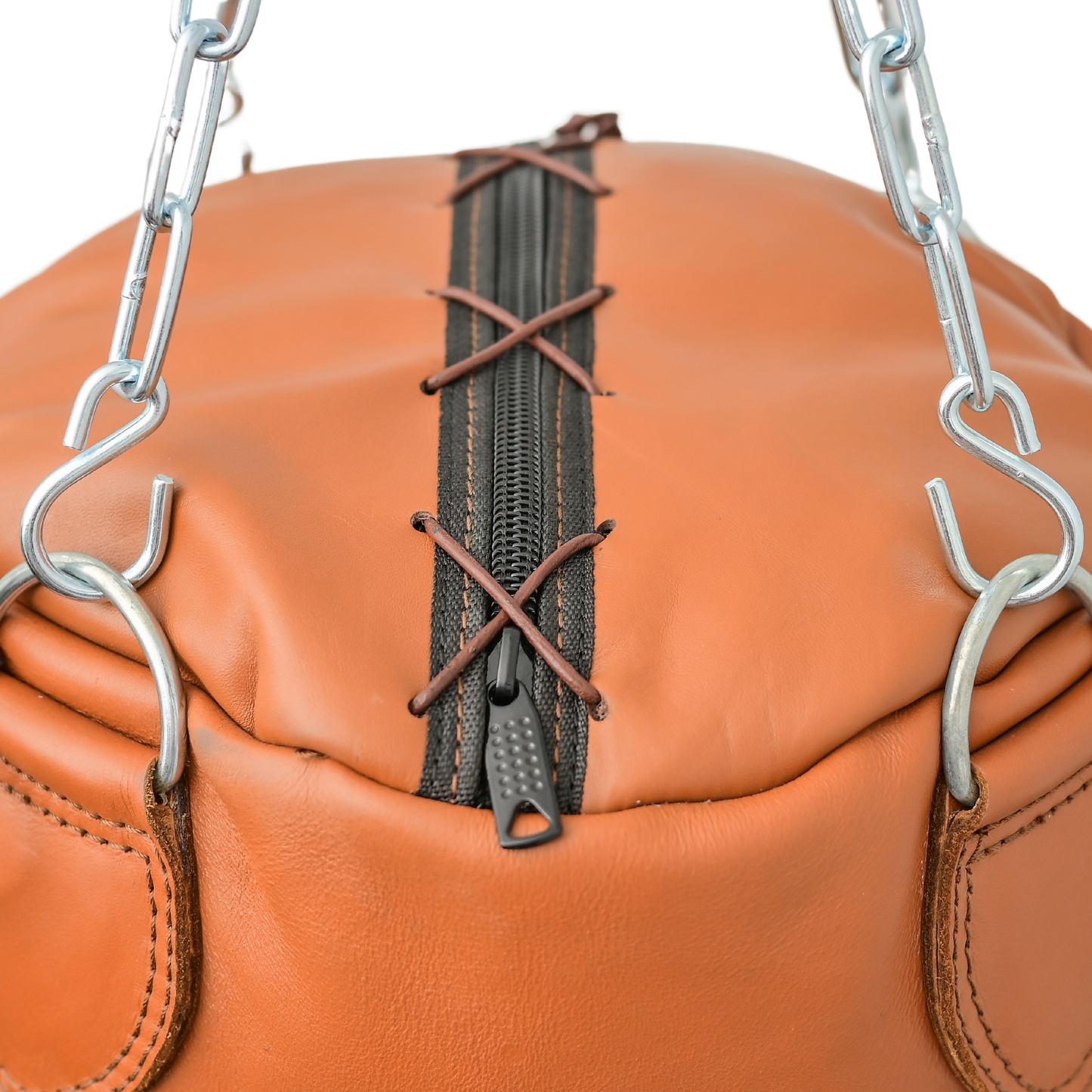 zip closure leather punching bag with firmness and built quality