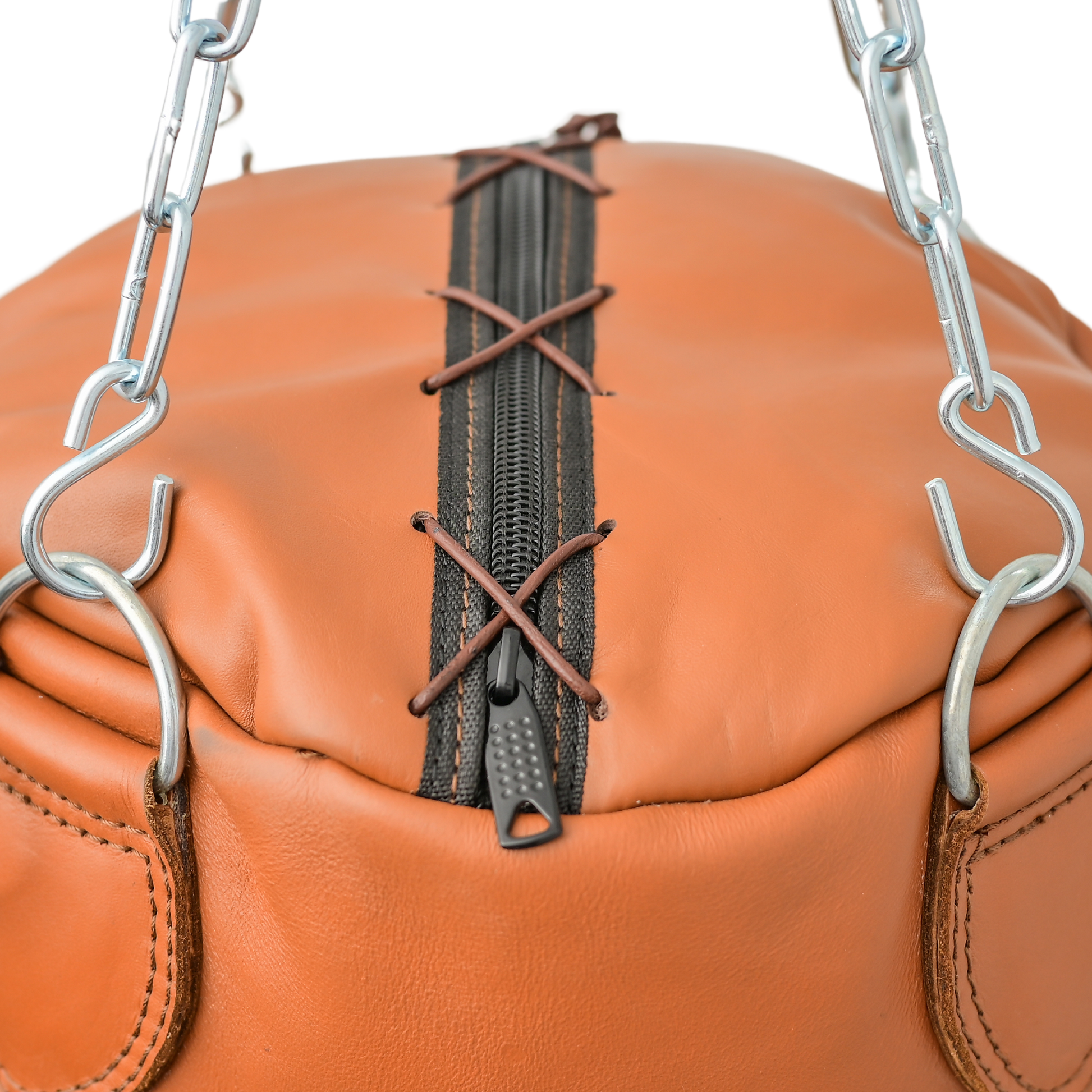 zip closure leather punching bag with firmness and built quality