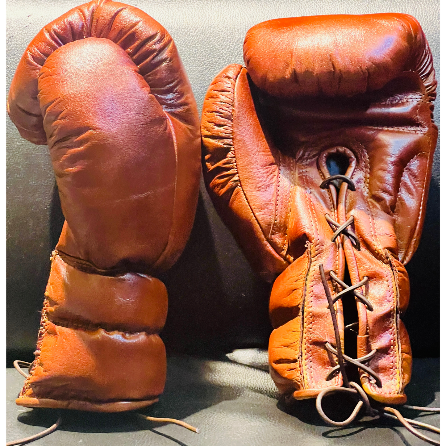 Antique Leather Boxing Gloves ( for souvenir and decor purpose )