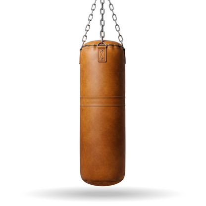 vegetable tan leather heavy bag aesthetic vintage leather punching bag for home gym and decor purpose. with dual tone color. the heavy bag with everlast and rdx like punching bag. best punching bag ever. very unique punching bag