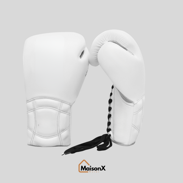White Force leather boxing gloves