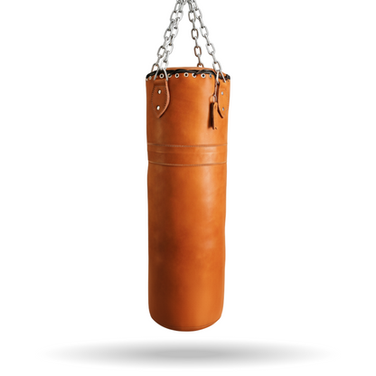 orange leather heavy bag for punching training. vegetable tan leather heavy bag aesthetic vintage leather punching bag for home gym and decor purpose. with dual tone color. the heavy bag with everlast and rdx like punching bag. best punching bag ever. very unique punching bag