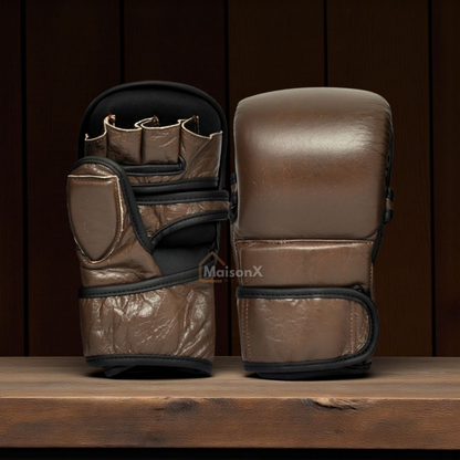 MXG leather hybrid gloves - MMA hybrid gloves