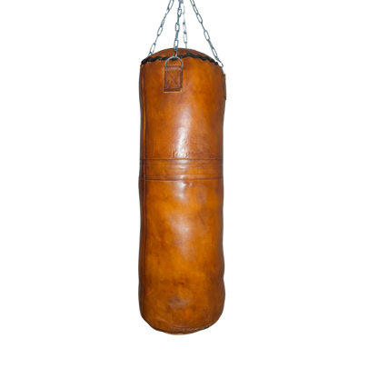 leather punching bag with transparent background