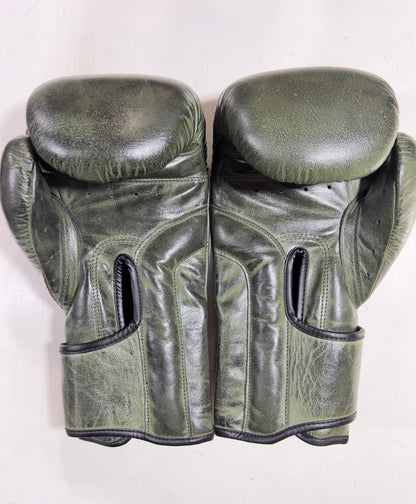 Green spade Leather Boxing Gloves (Vintage Version)