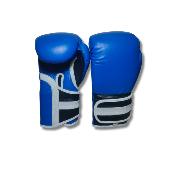 Blue IronFist Leather Boxing Gloves