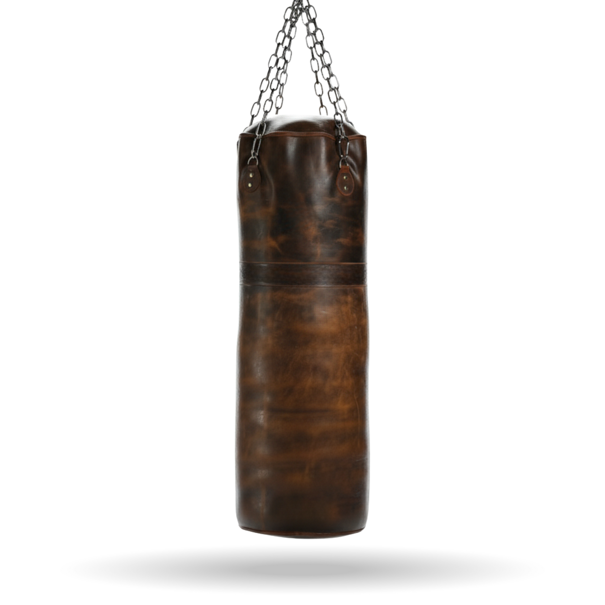 aesthetic vintage leather punching bag for home gym and decor purpose. with dual tone color. the heavy bag with everlast and rdx like ppunching bag. best punching bag ever. very unique punching bag