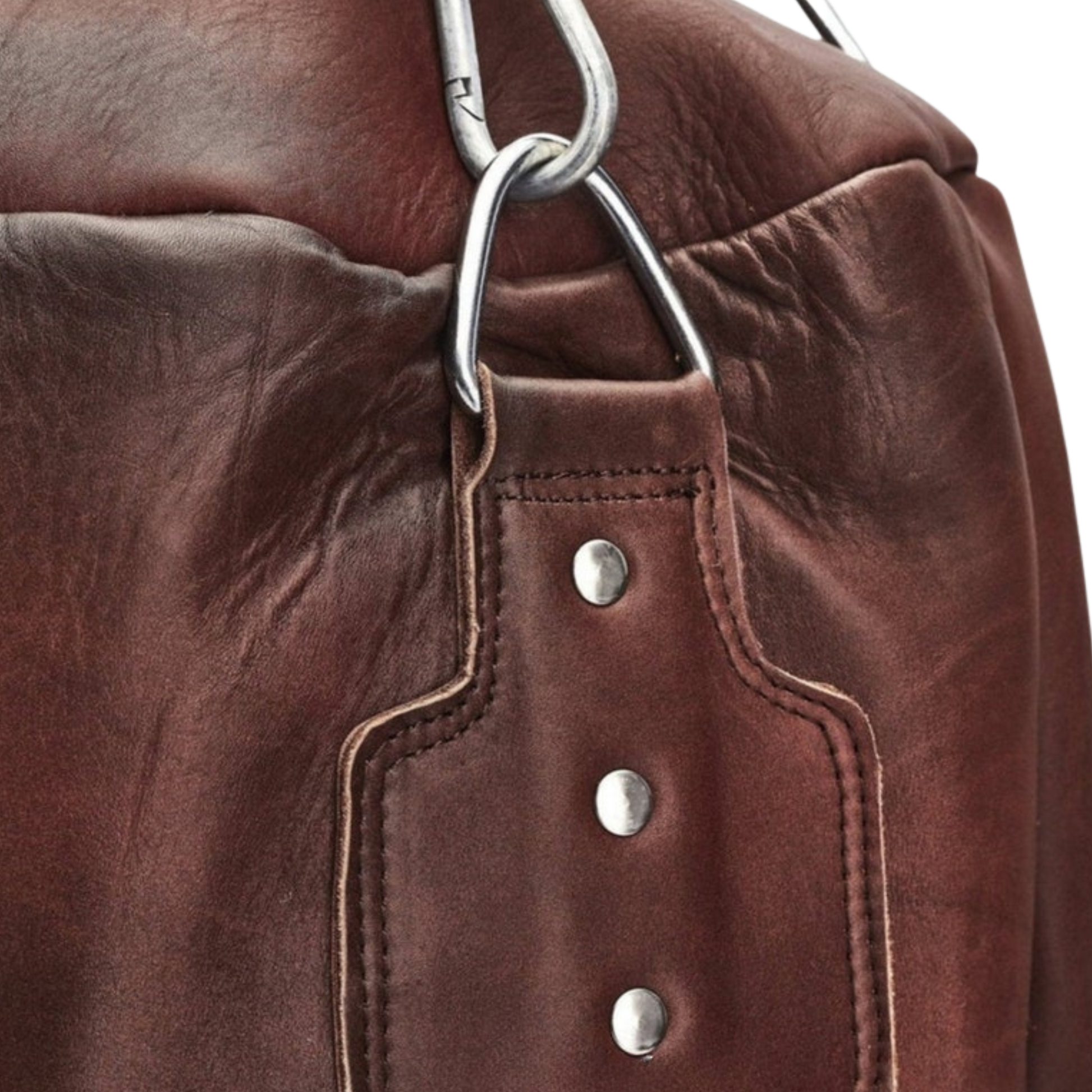 close up of durable upper cut punching bag
