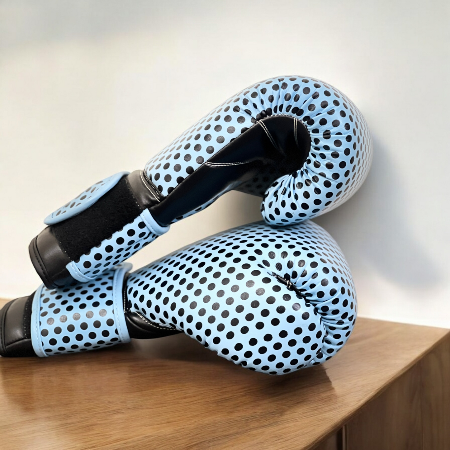 Polka dot Leather Boxing Gloves