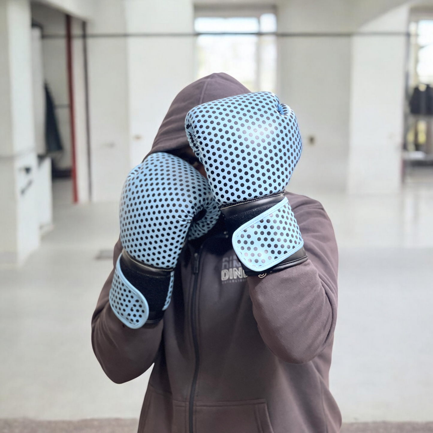 Polka dot Leather Boxing Gloves