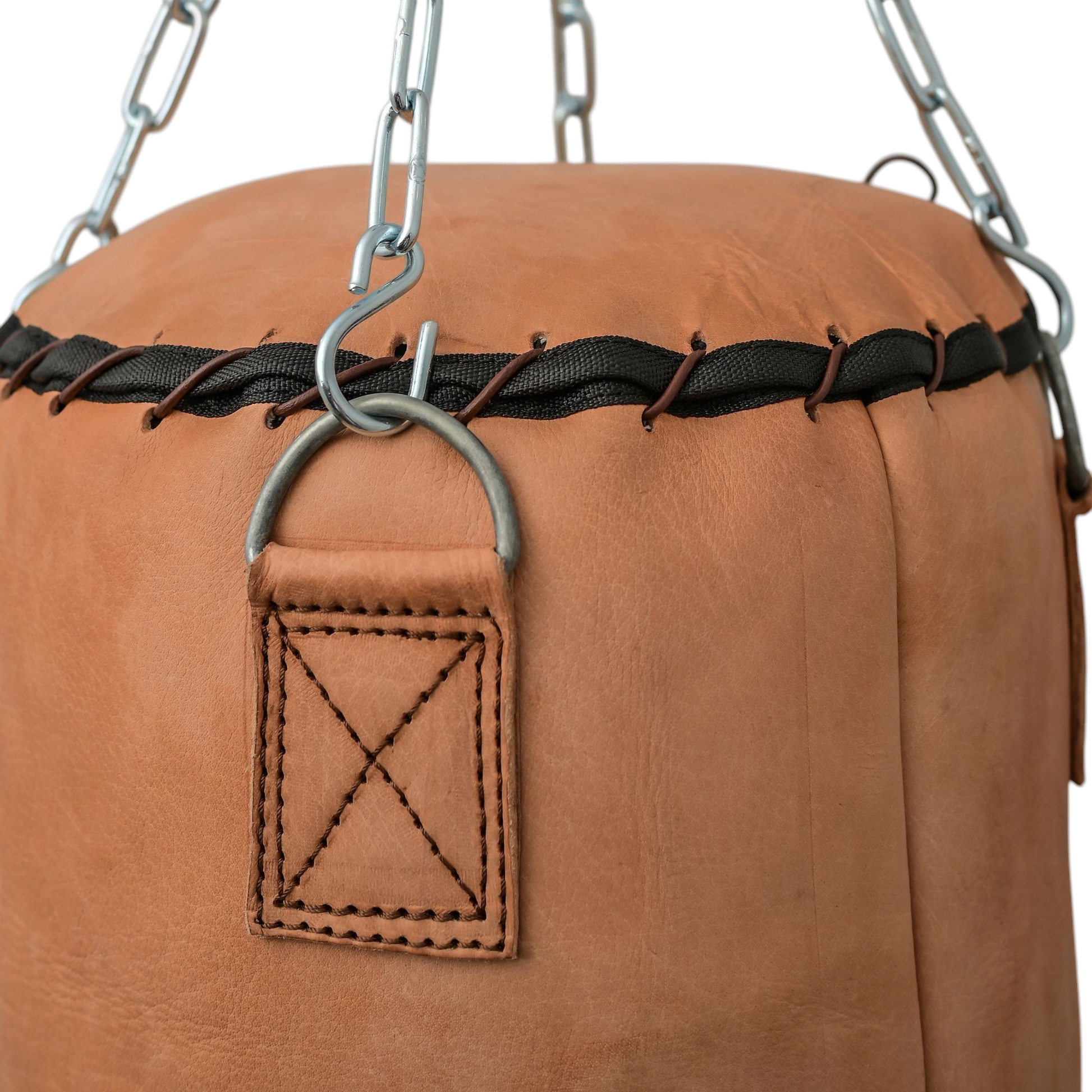 Heavy-duty steel chains and secure fasteners on Dusky Punching Bag
