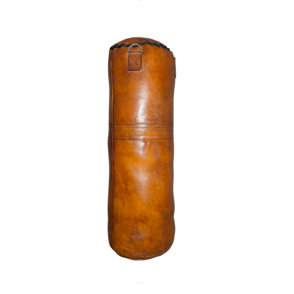 The Unique PX200 Punching Bag is a handmade leather bag and customizable unfilled punching bag ideal for rigorous Kickboxing Training and a sturdy Boxing Bag for MMA. It features a smooth vegetable tan finish on its genuine leather heavy bag surface, made of heavy-duty cowhide with reinforced stitching and is considered professional gym gear.