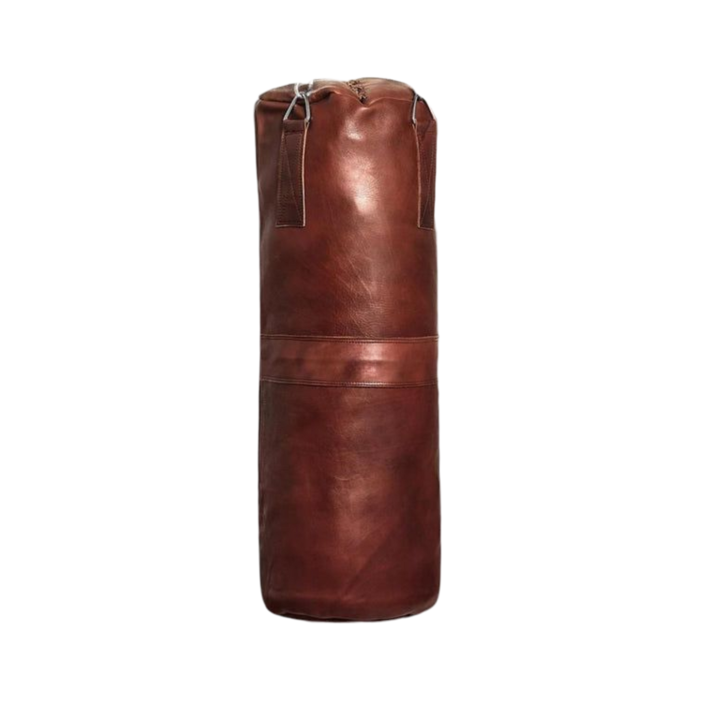 The Blood-Fang Pro Punching Bag is an unfilled punching bag designed for Boxing Training Equipment and MMA Kickboxing Bag workouts, crafted from genuine leather heavy bag material, featuring a stunning vintage leather punching bag finish. This heavy-duty cowhide handmade heavy bag includes professional steel chain fasteners for secure mounting and is ideal Gym Workout Gear.
