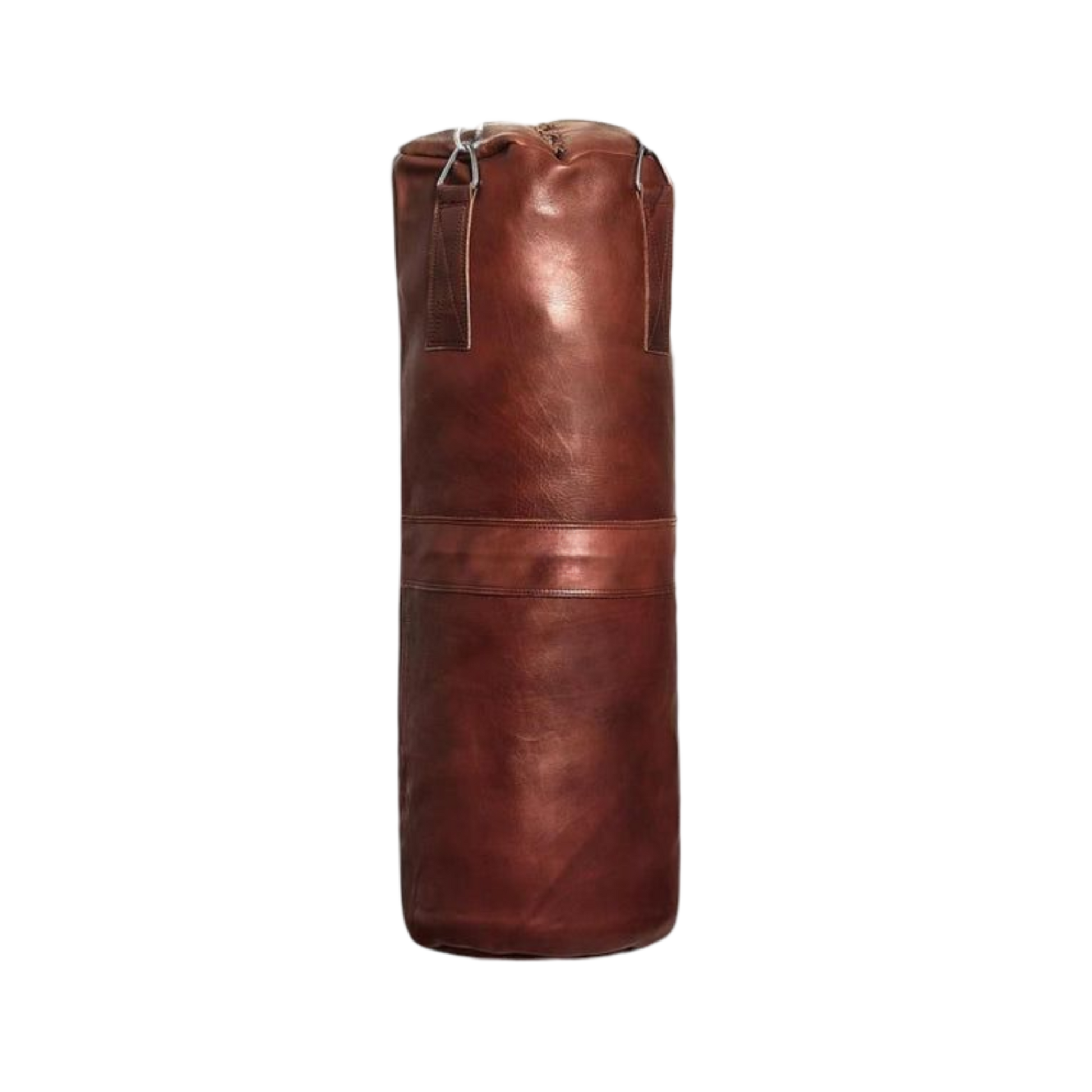 The Blood-Fang Pro Punching Bag is an unfilled punching bag designed for Boxing Training Equipment and MMA Kickboxing Bag workouts, crafted from genuine leather heavy bag material, featuring a stunning vintage leather punching bag finish. This heavy-duty cowhide handmade heavy bag includes professional steel chain fasteners for secure mounting and is ideal Gym Workout Gear.

