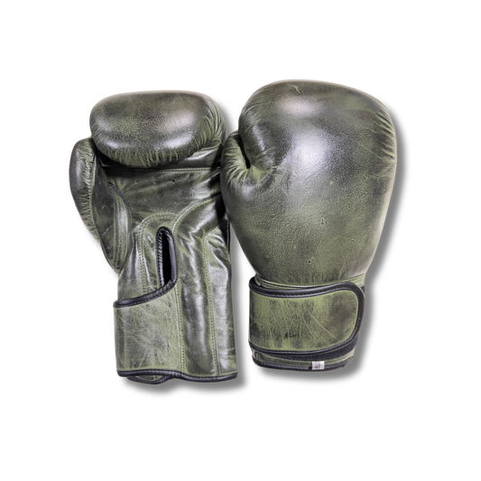 Green spade Leather Boxing Gloves (Vintage Version)