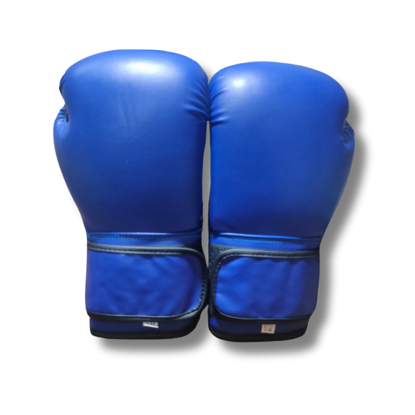 Blue Strike Leather Boxing Gloves
