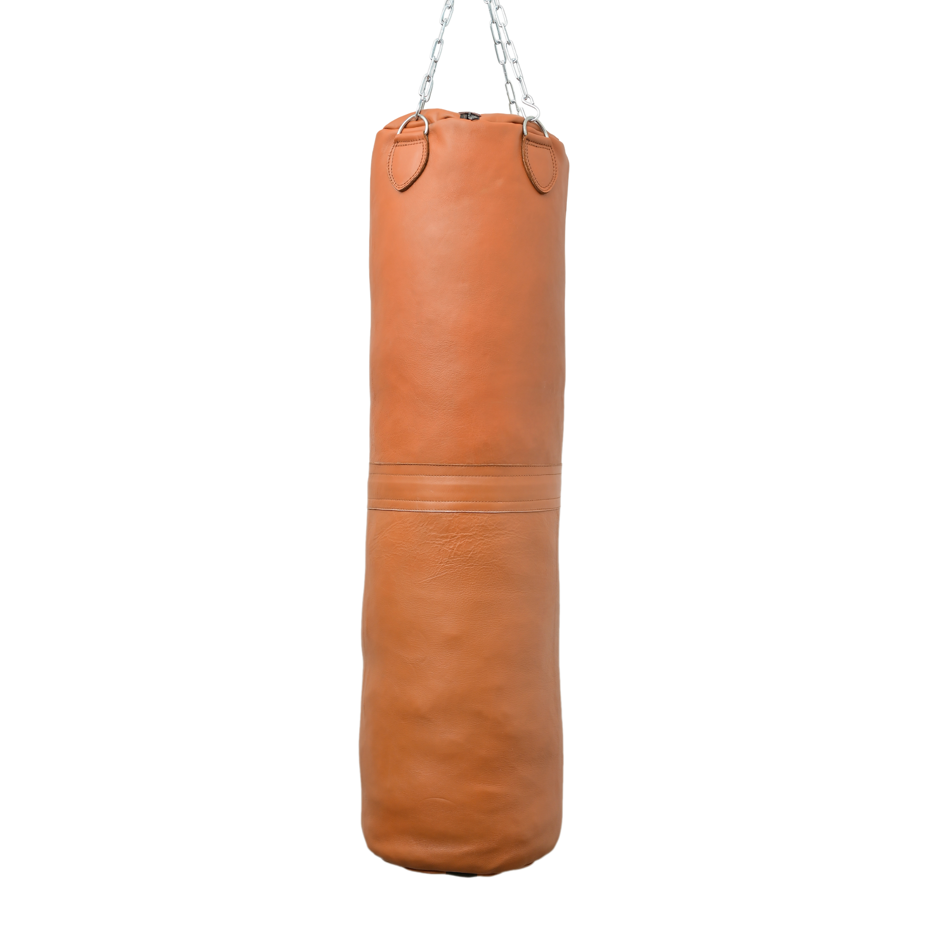 Leather punching bag with stainless steel chains, best for kickboxing practice