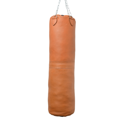 Leather punching bag with stainless steel chains, best for kickboxing practice