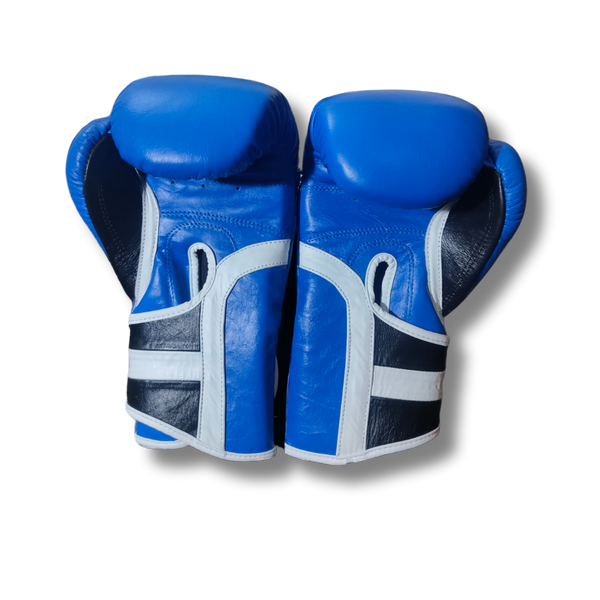 Blue IronFist Leather Boxing Gloves