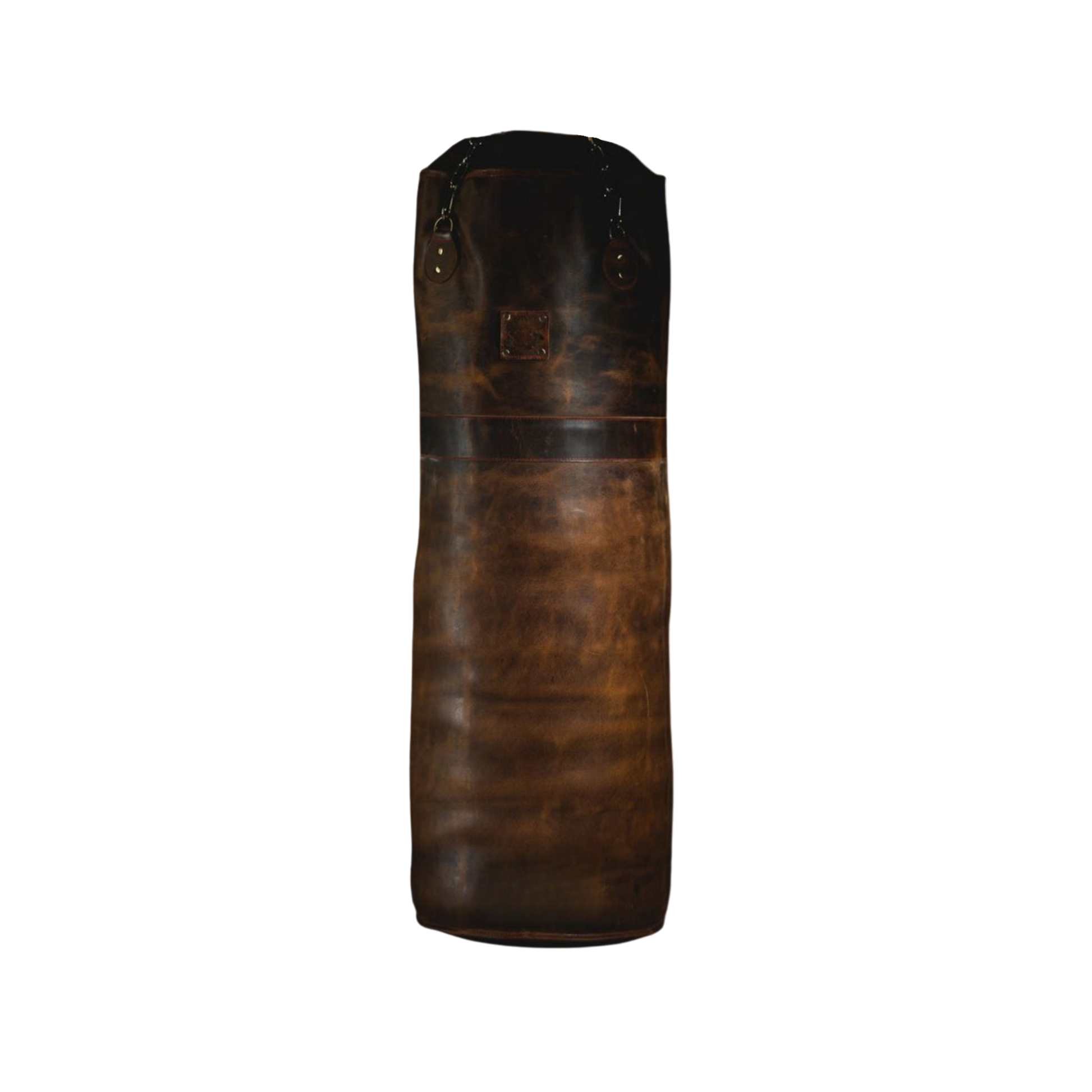 aesthetic vintage leather punching bag for home gym and decor purpose. with dual tone color. the heavy bag with everlast and rdx like ppunching bag. best punching bag ever. very unique punching bag